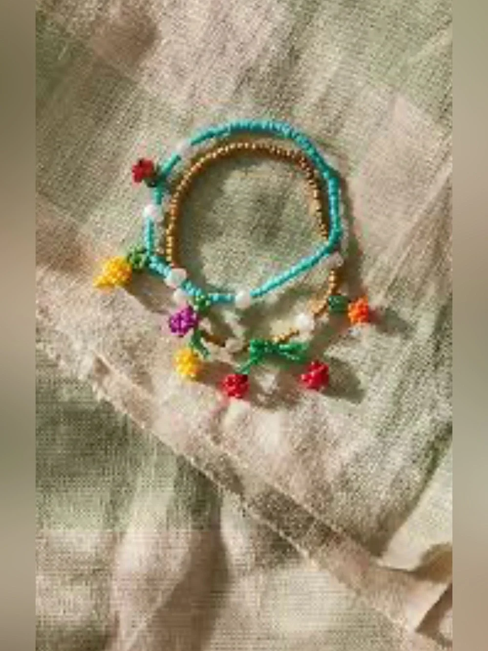 NWT Free People Cherry Berry Stretch Braclet